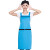时尚韩版保洁家政服务厨房围裙工作服防油污围腰订制LOGO印字 蓝色长68.5宽65 无LOGO