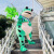 佳依乐青蛙人偶服装 偶儿童红青蛙衣服街头充气卡通玩偶服人偶的 绿色配1个风扇+电池盒 儿童款130-140