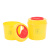 斯威诺 X-3593 圆形利器盒 医院诊所黄色锐器盒小垃圾桶 圆形4L