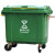 永耀塑业 YY-660A 特大垃圾桶 垃圾车户外环卫物业小区大型660L 绿色