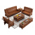 DUTRIEUX实木沙发全实木红椿木沙发小户型客厅农村经济型家具三人位 自由搭配组合