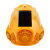 德威狮太阳能带风扇的安全帽内置空调制冷工地头盔夏防晒遮充电降温帽子 黄色12000双风扇带充电器需蓝白留言太阳能双充电
