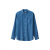 无印良品 MUJI 男式 麻 立领长袖衬衫 男士衬衣 早春新品AC9AAA4S 蓝色 XL (180/104A)