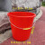 加厚耐摔红桶大容量手提塑料水桶洗衣桶泡脚钓鱼桶家用熟胶储水桶 桶+沥水篮（高28直径30.5）