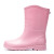 海斯迪克 日系雨鞋女款时尚外穿套鞋轻便防水胶鞋工作防滑成人中筒雨靴HKsq-362 粉红色 38码 