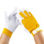 立采  防护手套劳保施工作业耐磨机械建筑维修工作电焊劳保手套  黄色 