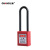 全盾 工业安全挂锁 设备停工上锁挂牌集体锁 绝缘长梁通开M-N76KA红色