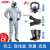 杜邦F级防护服6000耐酸碱有机化学品防静电工作服应急连体防化服 半面罩套装（综合型防护） XL