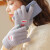 LARTIGENT手套女冬天保暖时尚可爱韩版学生卡通五指加绒触屏针织毛线手套 米色