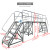 铝合金过桥平台梯子双侧跨梯工作台折叠梯加厚登高梯工厂专用 ZHKT1.52