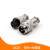 GX20-2-3-4-5-6-7-8-9-10-15芯对接母头插座连接器套装 铜针镀银 GX20-3芯 对接插座