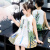 迪士尼（Disney）女童连衣裙夏装公主裙2024新款韩版中大童纱裙小女孩洋气夏季裙子 玫红色 110码cm建议年龄3-4岁