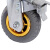 稳斯坦  重型高弹力脚轮 刹车轮 橡胶脚轮工业轮子 5寸刹车 1只 WST079
