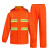 劳博士 LK036 分体双条环卫雨衣雨裤套装 安全反光警示双层清洁工路政园林 橘色2XL