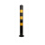 锦安行 JCH-FZH11 钢管警示柱铁立柱立柱固定路桩防撞柱 高750mm  黄黑色 含安装螺丝
