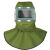 喷砂帽防尘面罩防护披肩帽白帆布打砂帽全面罩打磨油漆防尘帽 方型喷砂帽（绿色）