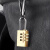 程篇 黄铜挂锁 油库油料器材  铜密码锁 小号 3密码锁