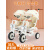 芸婷双胞胎婴儿推车 双人儿童推车三轮车遛娃神器二胎宝宝婴儿车脚踏 至尊款 : 星空白+可拆分+雨棚+钛