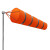 俱威 气象风向袋反光风向标油气化工企业风向测试布袋（不含立柱）橙白款小号0.8米