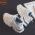 鞋柜（shoebox）达芙妮集团旗下透气老爹鞋女2024新款运动鞋百搭休闲跑步网鞋 1177米色 37