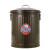 dulton金属垃圾桶铁皮厨房客厅杂物收纳桶套装带盖圆桶定制 棕色 24L 直径33*总高44cm