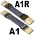 ADT标准型HDMI2.0公对公延长线 支持2K/144hz 4K/60Hz 弯头扁平线 A1-A1R 40cm