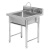 稳斯坦 商用不锈钢水池 厨房水槽洗碗洗菜盆带支架存储池 加厚50*50*80单槽 W5557