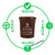 上海垃圾分类垃圾桶大号干垃圾湿垃圾户外圆形咖啡色棕色厨房物业 蓝色50升有盖可回收