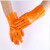 耐酸碱工业劳保手套橡胶手套加厚耐用防腐蚀化工塑胶耐磨胶皮防水 橘色颗粒款