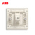 ABB开关插座轩致框雅典白色弱电一位六类千兆网路插座AF333