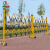 齐鲁安然 250cm玻璃钢伸缩围栏 绝缘伸缩围栏电力安全施工围栏可移动护栏幼儿园隔离栏安全护栏栅栏 黑黄色长250cm-高120cm