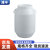 浦丰 圆形化工桶法兰桶酵素桶塑料桶沤肥耐摔水桶带盖胶桶60L白色加厚款PFY57