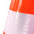 久匀 PVC路锥反光圆锥 塑料路锥反光警示锥桶雪糕筒路障锥 30CM红色 PVC