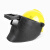 高空焊工防护电焊全自动焊帽头戴式自动变光焊工面罩配安全帽作业 (插槽式)面罩+黄安全帽