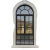 润华年法式复古铁艺仿老钢窗民国铁窗拱形老式平开窗钢化玻璃海棠玻璃窗 定制框架不含玻璃1㎡