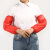 防水防油袖套男女成人男女护袖清洁防污工厂工作家务PVC食堂套袖 大红色1双
