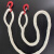 带钩两头扣尼龙吊绳起重美式吊钩吊装绳吊车行车白色圆耐磨吊装绳 单钩2吨2米