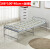 LISM适用于折叠床单人床双人床出租房简易午休床经济型1.2米铁床钢丝 加厚加固一米宽铁条床+丝绵