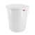 丰六 圆形大号水桶塑料垃圾桶储物桶商用户外带盖工业用大桶80L白色