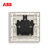 ABB轩致框开关插座一位三孔插座16AAF206-885;10183618 AF206-885