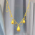 喜兆（XIZHAO）黄金水滴项链5G精品时尚套链流苏绸缎蕾丝水滴黄金项链送老婆 9.69克