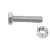 东明 DIN933全牙外六角螺栓带加厚螺母，不锈钢304/A2 M14-2.0*75，10套/包 