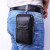 酷奇袋鼠男士手机腰包真皮穿皮带手机包6.7吋腰包牛皮腰挂证件小包 款式1黑色