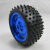 智能小车机器人轮胎 三色 防滑防震轮子 直径85MM 38MM宽车模胎 凹六纹蓝色85MM带钉