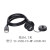 YU-USB2.0 数据连接器 防水航空插头插座1M线 USB2.0 YU-USB2-FS-MP-0D3M-001 0.