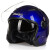 捷凯-512男女通用摩托车电动车头盔3/4双镜片安全头盔原厂 蓝色 L
