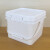 料级塑料桶带盖方形猫粮狗粮密封包装桶收纳桶8升L公斤KG 8L白色方桶