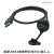 信号延长母对公圆型数据USB3.0直通插座带线接头模块86型板 USB3.0直通 黑色 0.3米