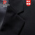 皮尔卡丹西服套装男三件套职业正装韩版修身西装外套新郎伴结婚毕业礼服 黑色1扣西服+西裤+衬衫 3XL