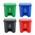 普利赛拉 新国标脚踏垃圾桶 物业环卫分类垃圾桶商用垃圾桶 100L-灰色其他垃圾